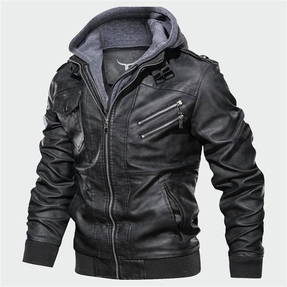 Hooded Vindictation Leather Jacket