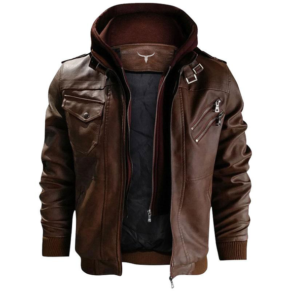 Hooded Vindictation Leather Jacket