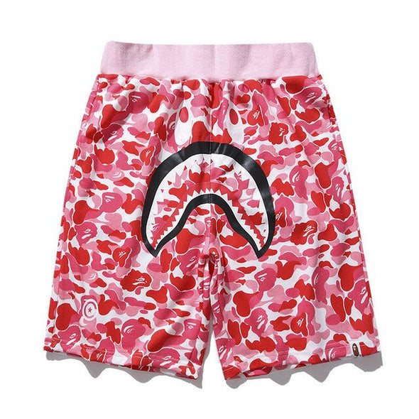 Casual Shorts Men Pants Trendyol Bape Shark Pink