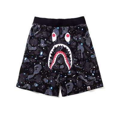 Casual Shorts Men Pants Trendyol Bape Shark Black