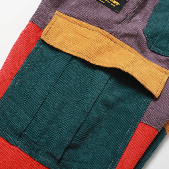Vintage Color Block Patchwork Pants